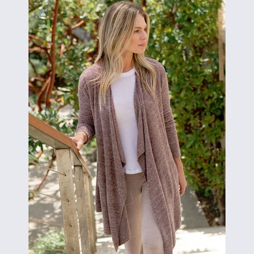 Barefoot Dreams CozyChic Lite Island Wrap - Heathered Rosewood/Vintage‎ Rose
